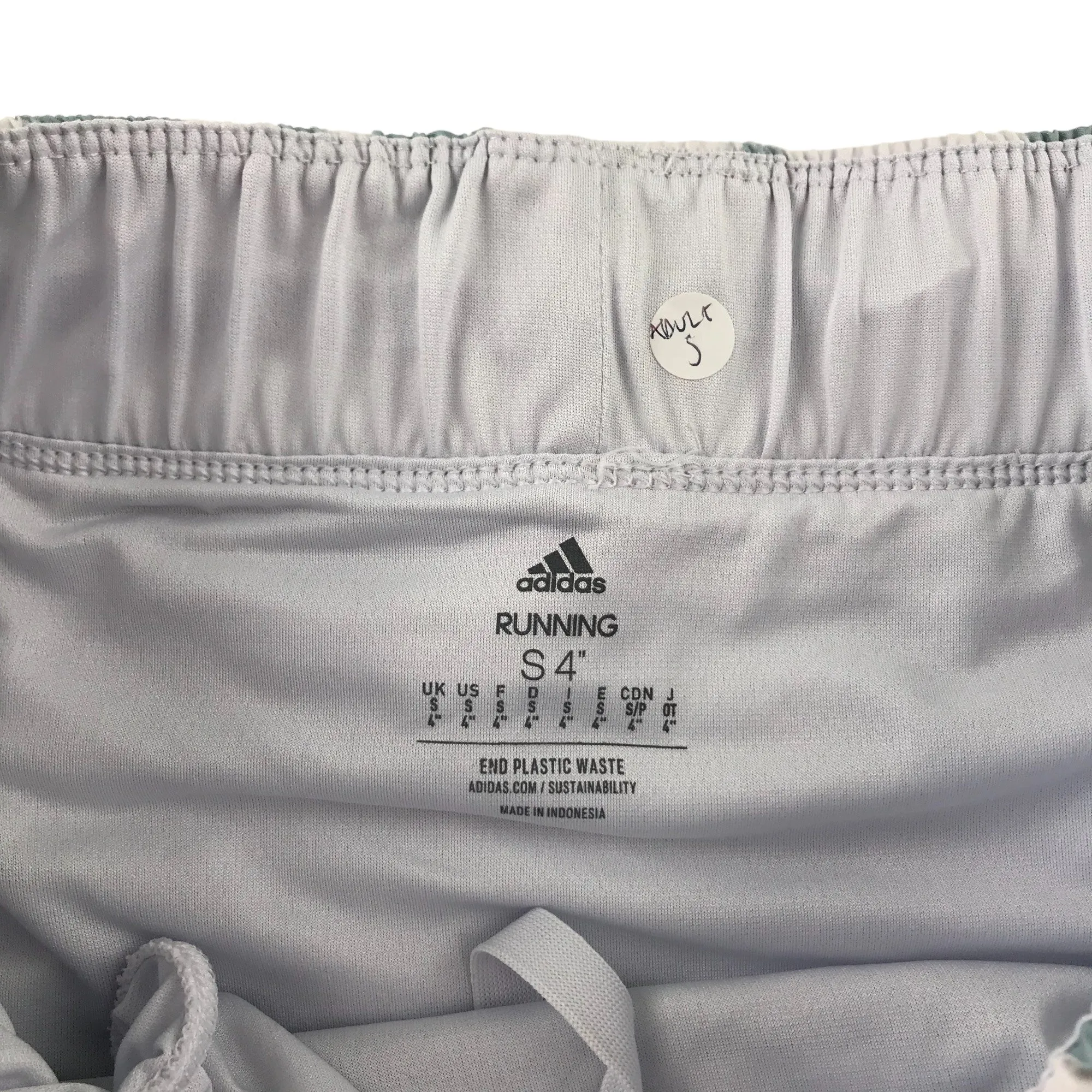 Adidas sport shorts women size S white and mint high waist loose fit