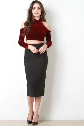 Bandage Knit Midi Skirt