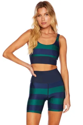 Beach Riot Leah Top in Verdant Rugby Stripe