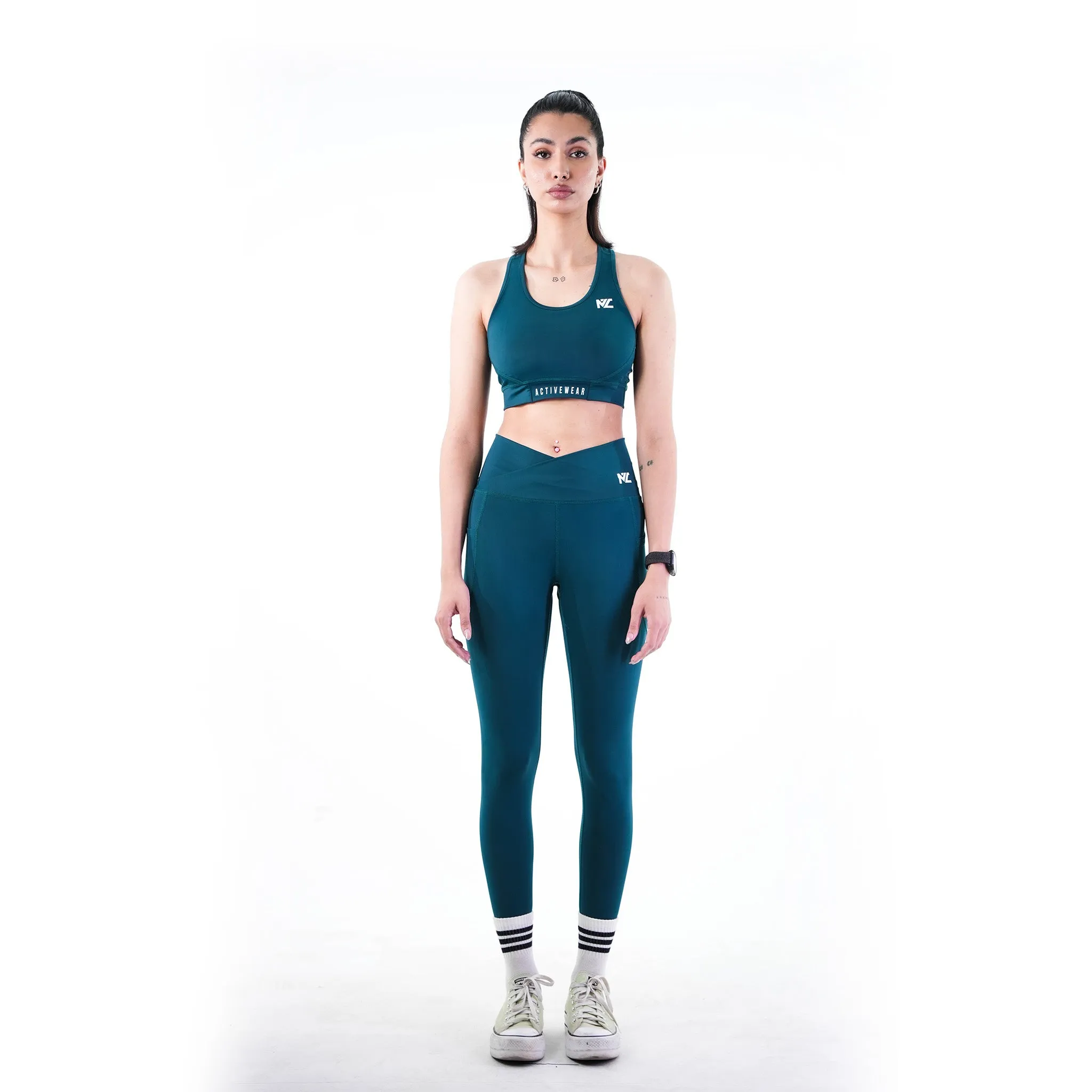 Belt Blend Sports Bra Deap Teal