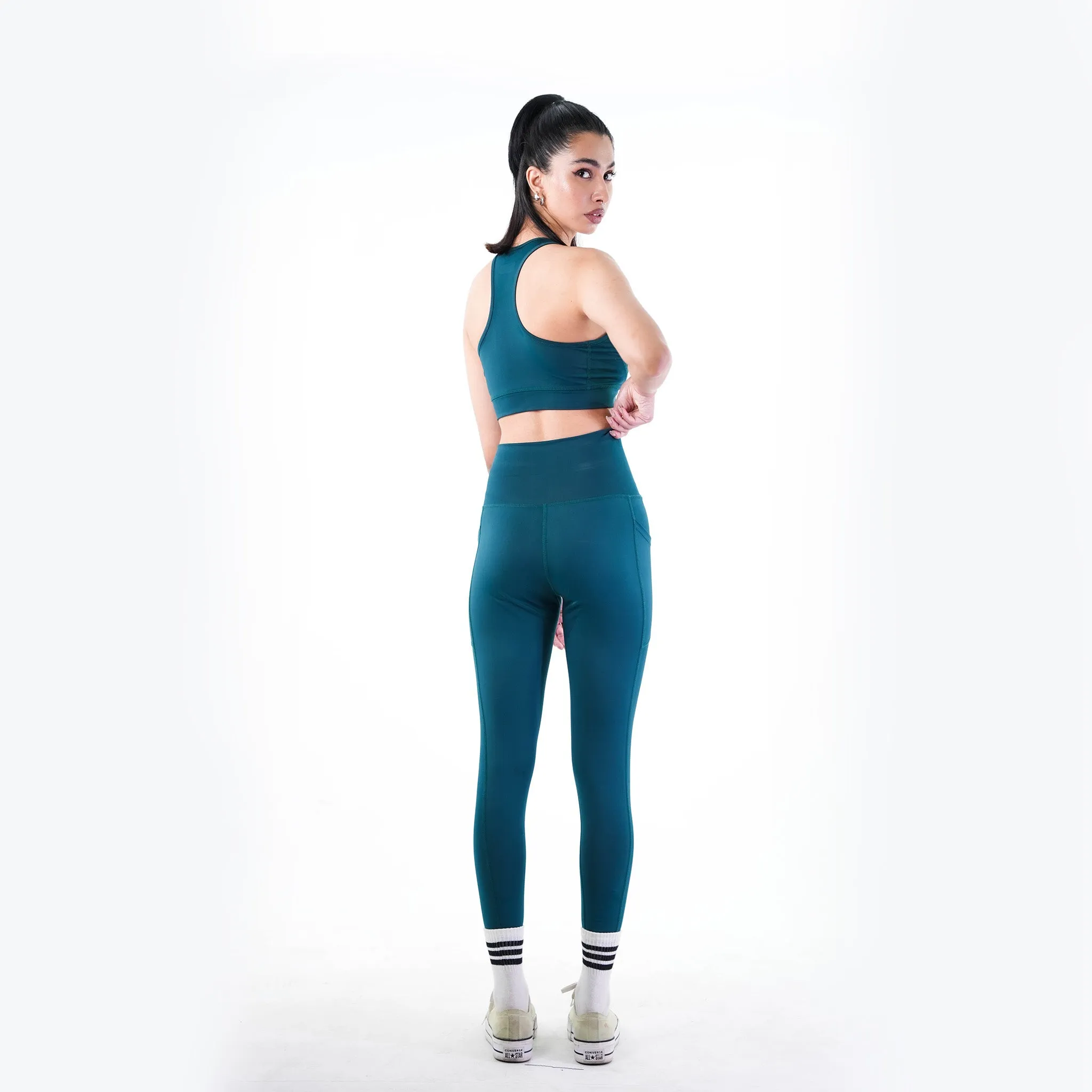 Belt Blend Sports Bra Deap Teal