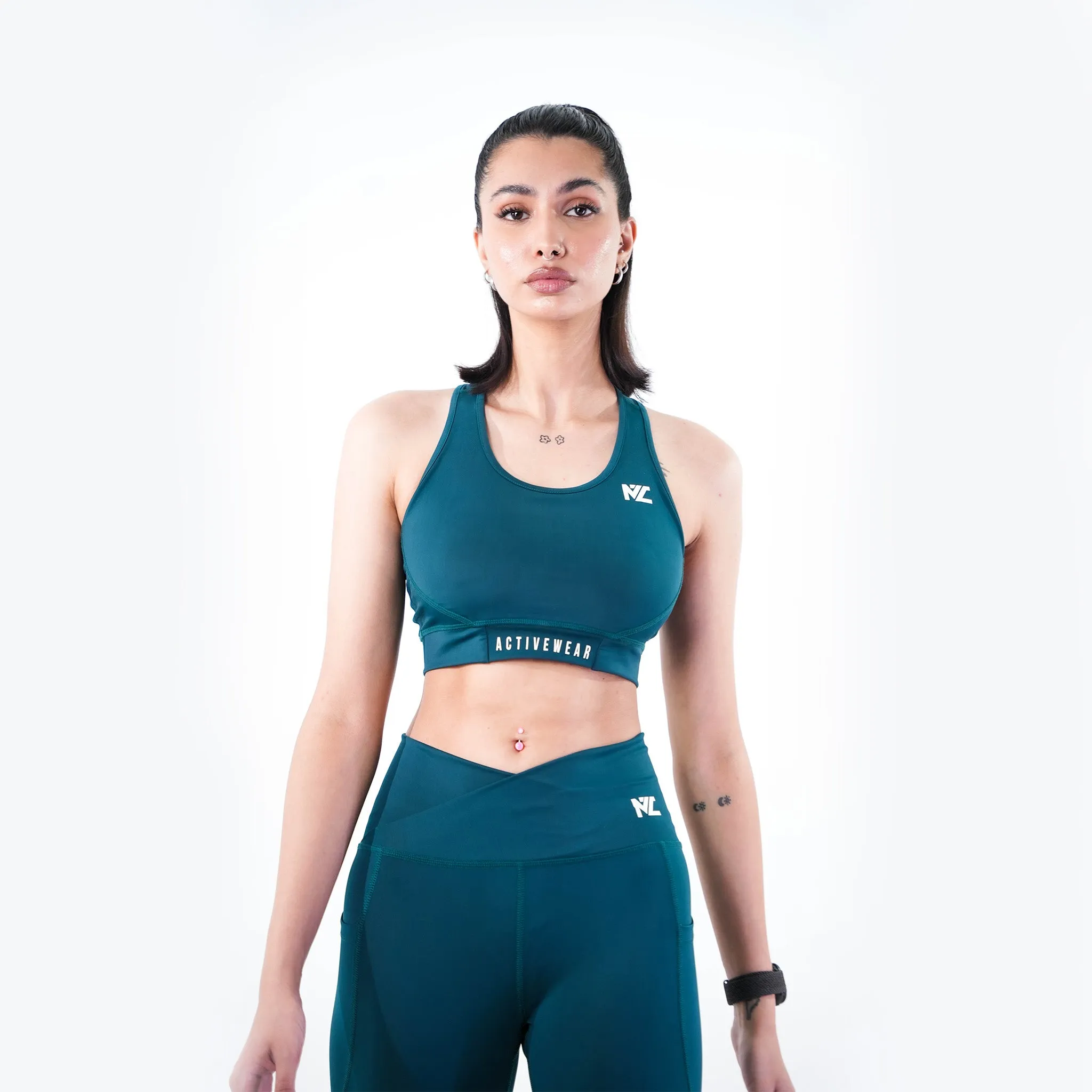 Belt Blend Sports Bra Deap Teal