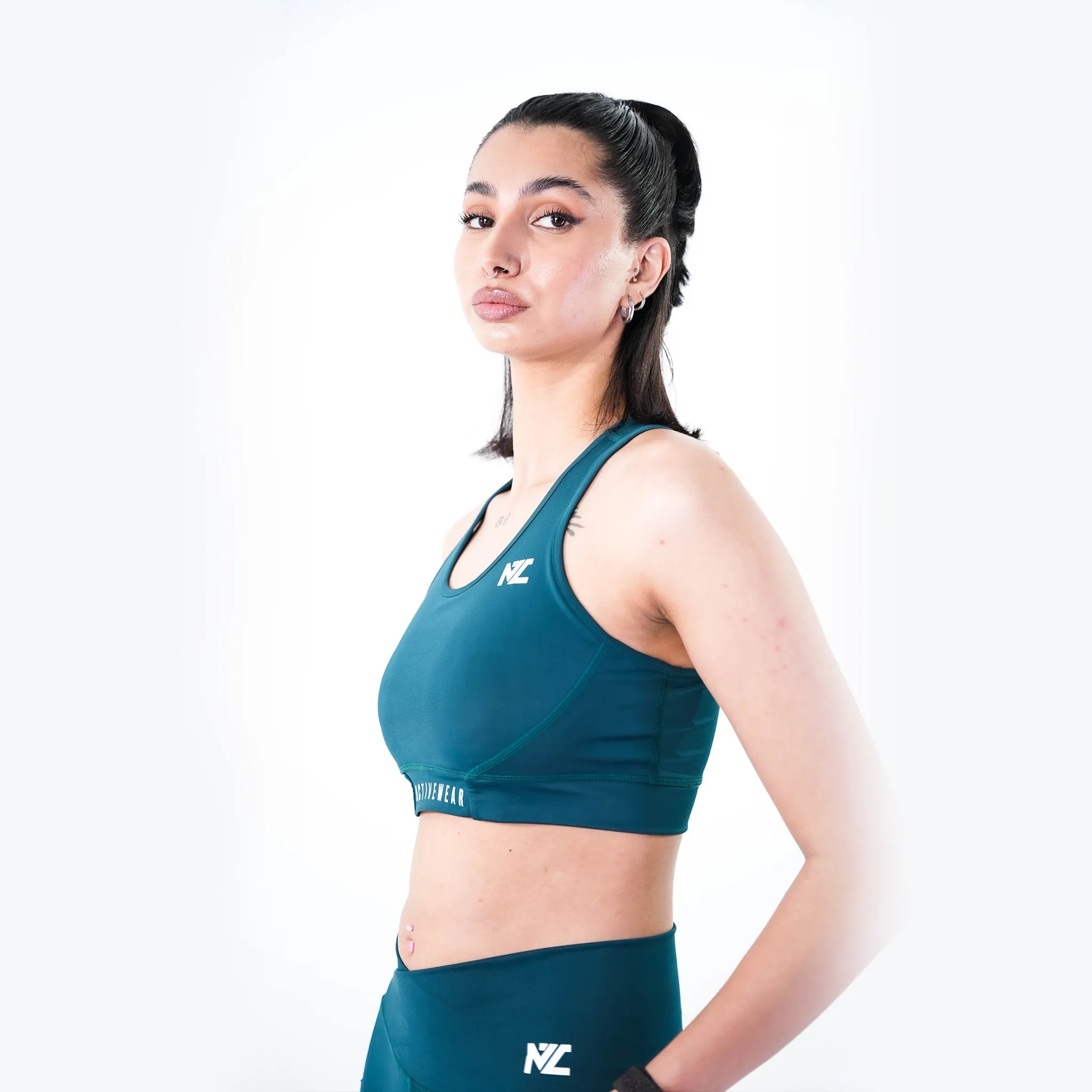 Belt Blend Sports Bra Deap Teal