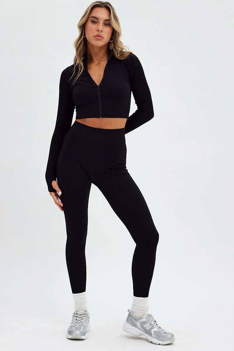 Black Leggings Seamless Activewear