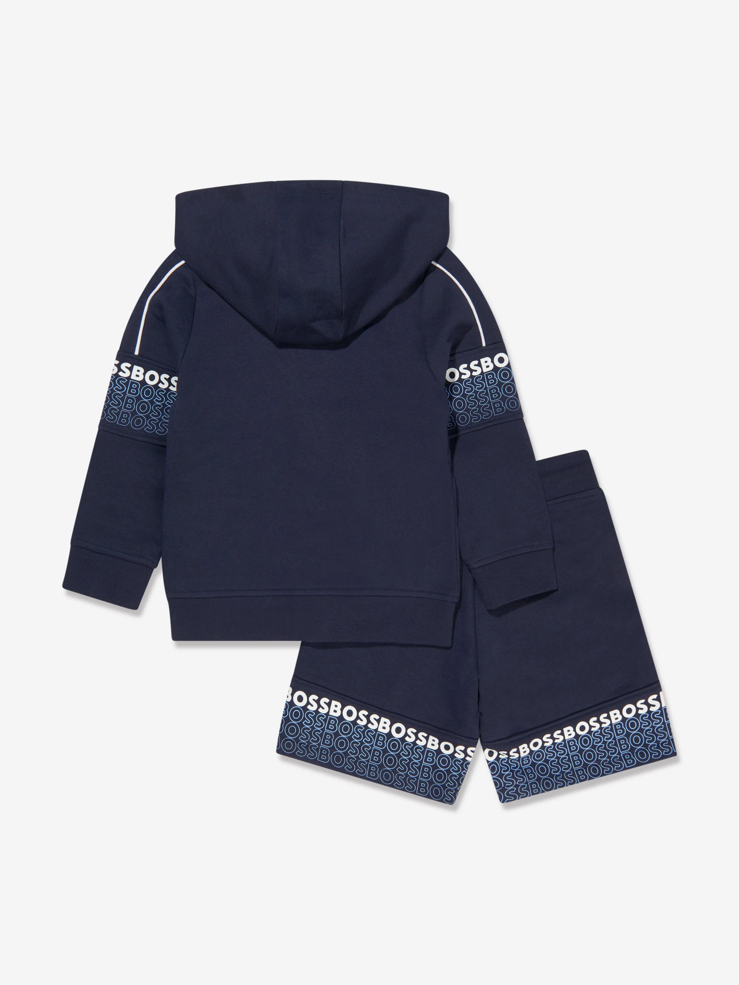 BOSS Boys Short Tracksuit Set in Navy