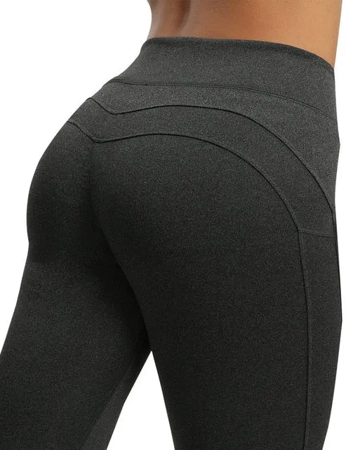 Breathable Sexy Female Patchwork Hight Waist Push Up Leggings For Workout