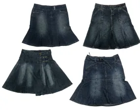 Denim Midi Skirts (S-732)