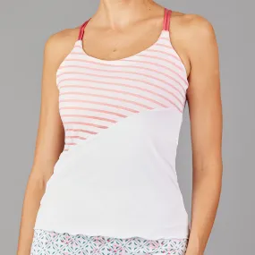 Harmony Spaghetti-Strap Top (white/blush)