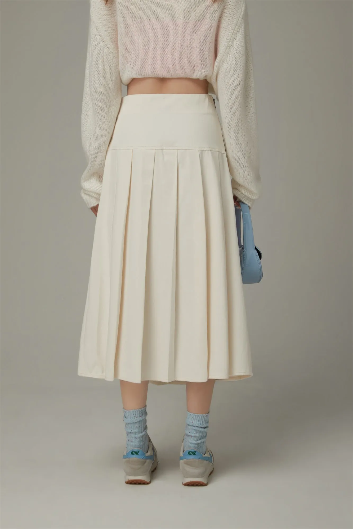 Heart Pleated Long Skirt