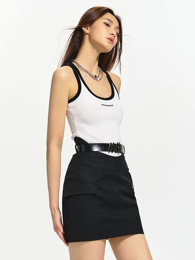 High-Waist Nichi Unique Mini Tight Skirt