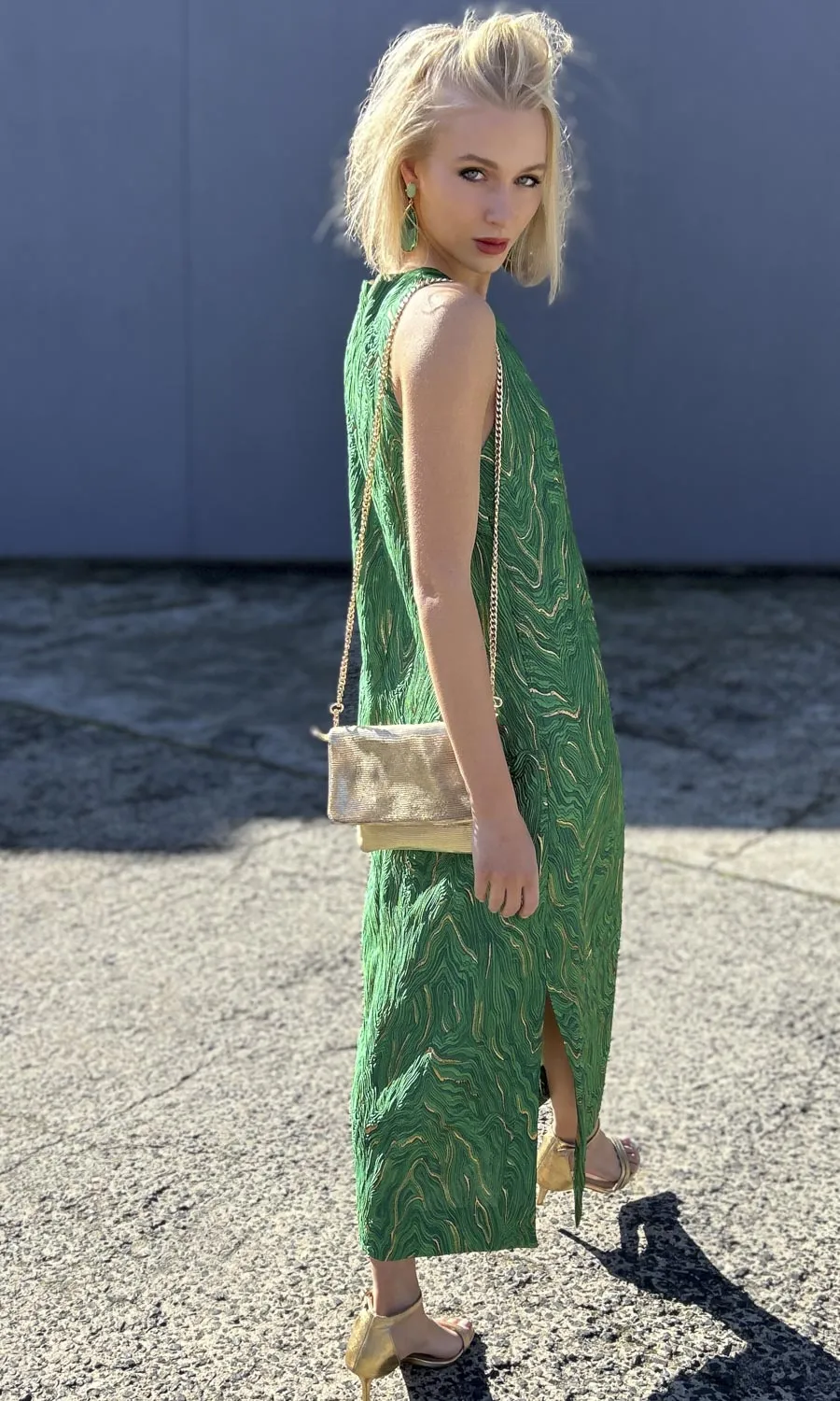 hoss Eloise Green/Gold Maxi