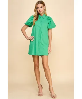 Kinlee Puff Sleeve Shift Dress