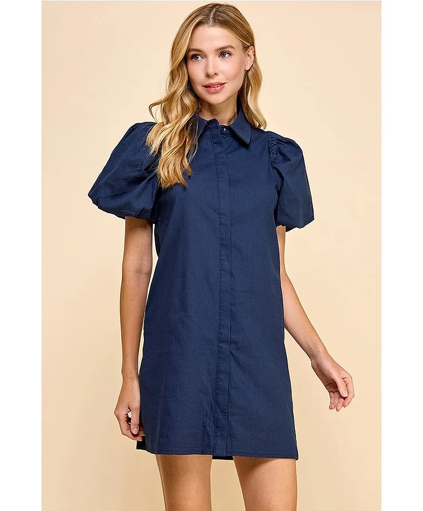 Kinlee Puff Sleeve Shift Dress