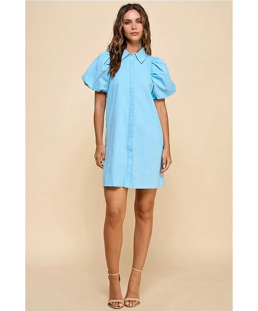 Kinlee Puff Sleeve Shift Dress