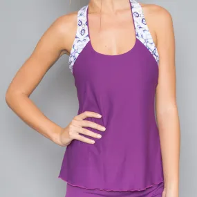 Mosaic Print Racerback Top (violet)