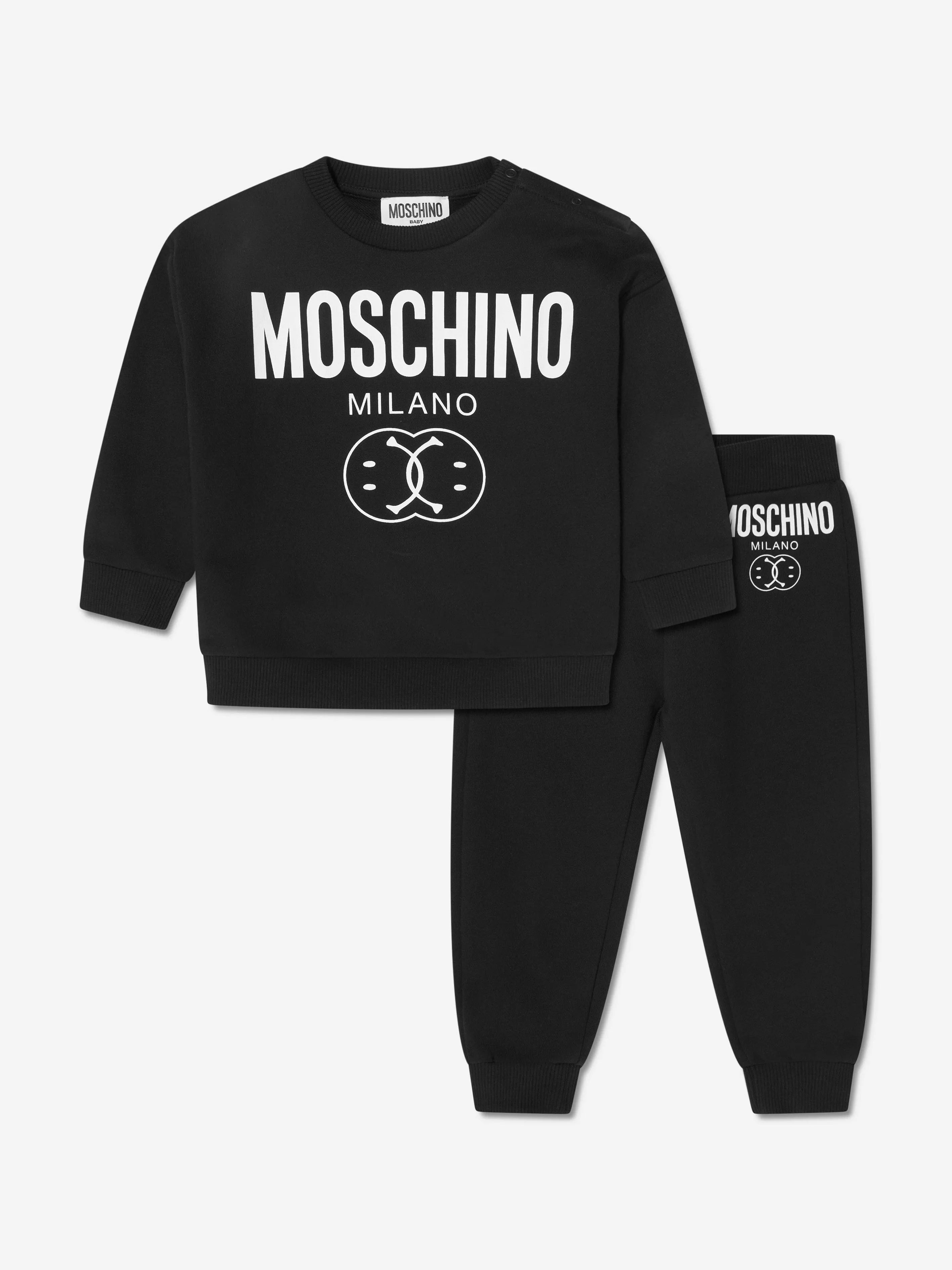 Moschino Baby Boys Milano Logo Tracksuit in Black