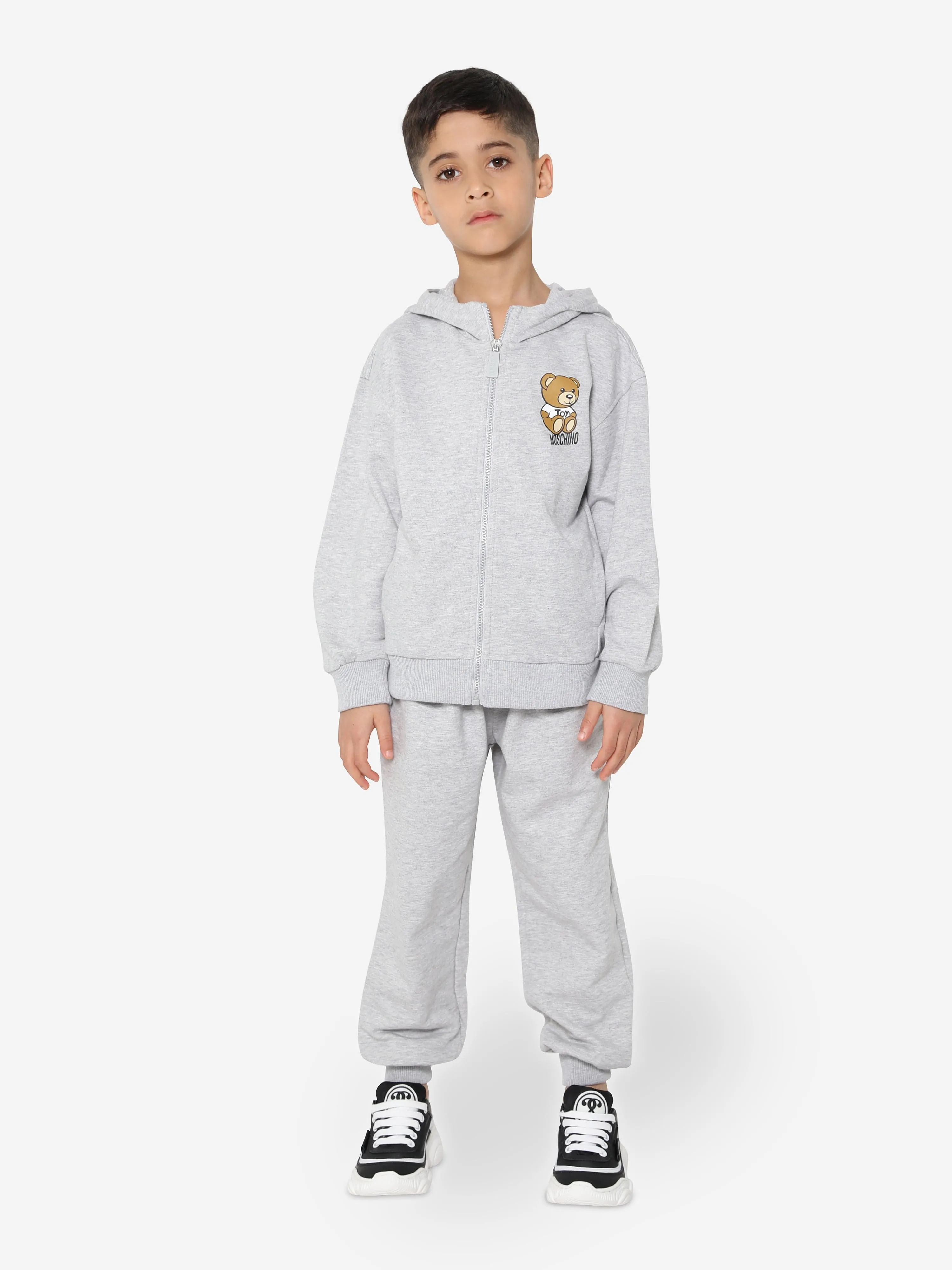 Moschino Kids Teddy Logo Tracksuit in Grey