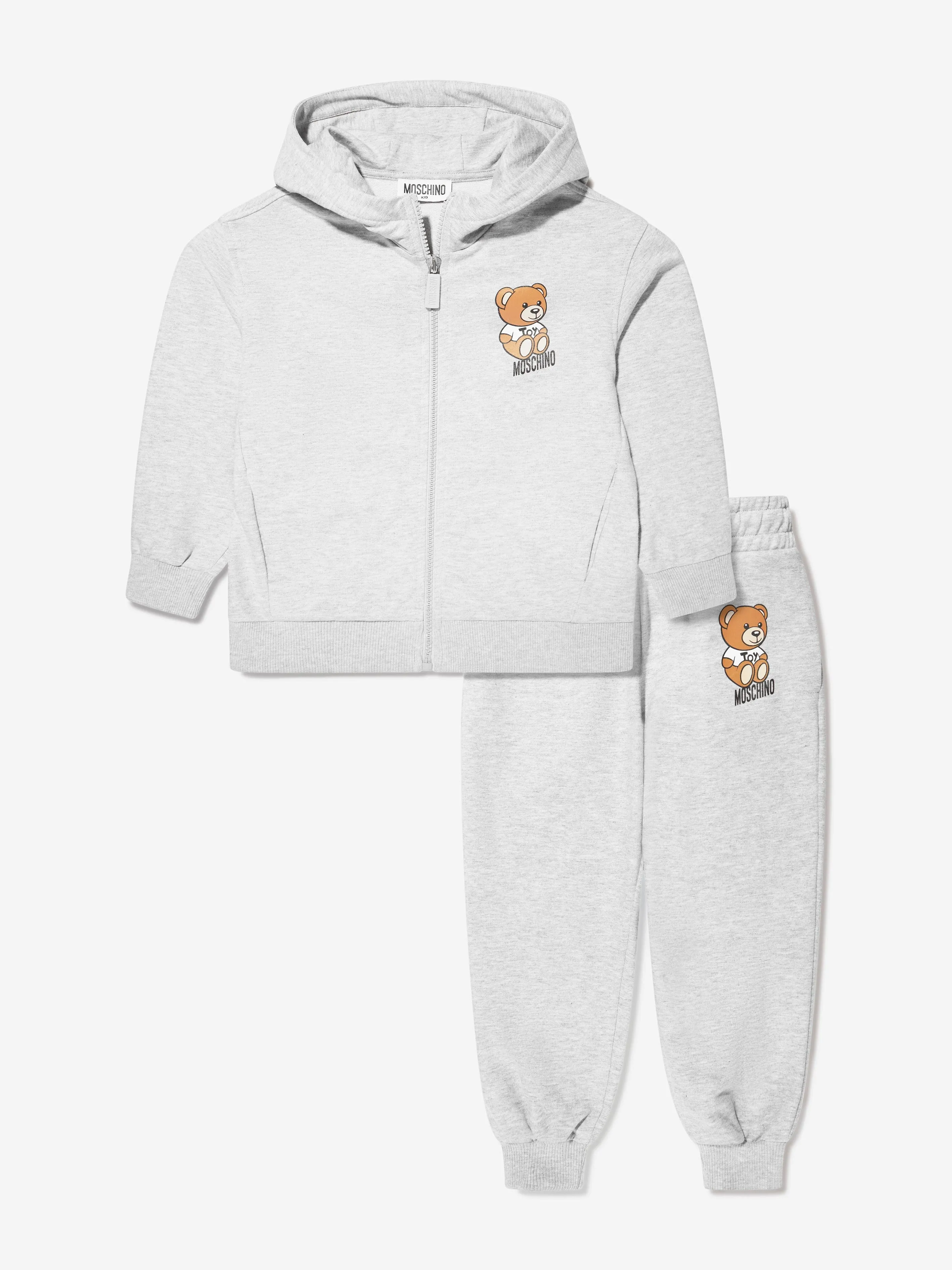 Moschino Kids Teddy Logo Tracksuit in Grey