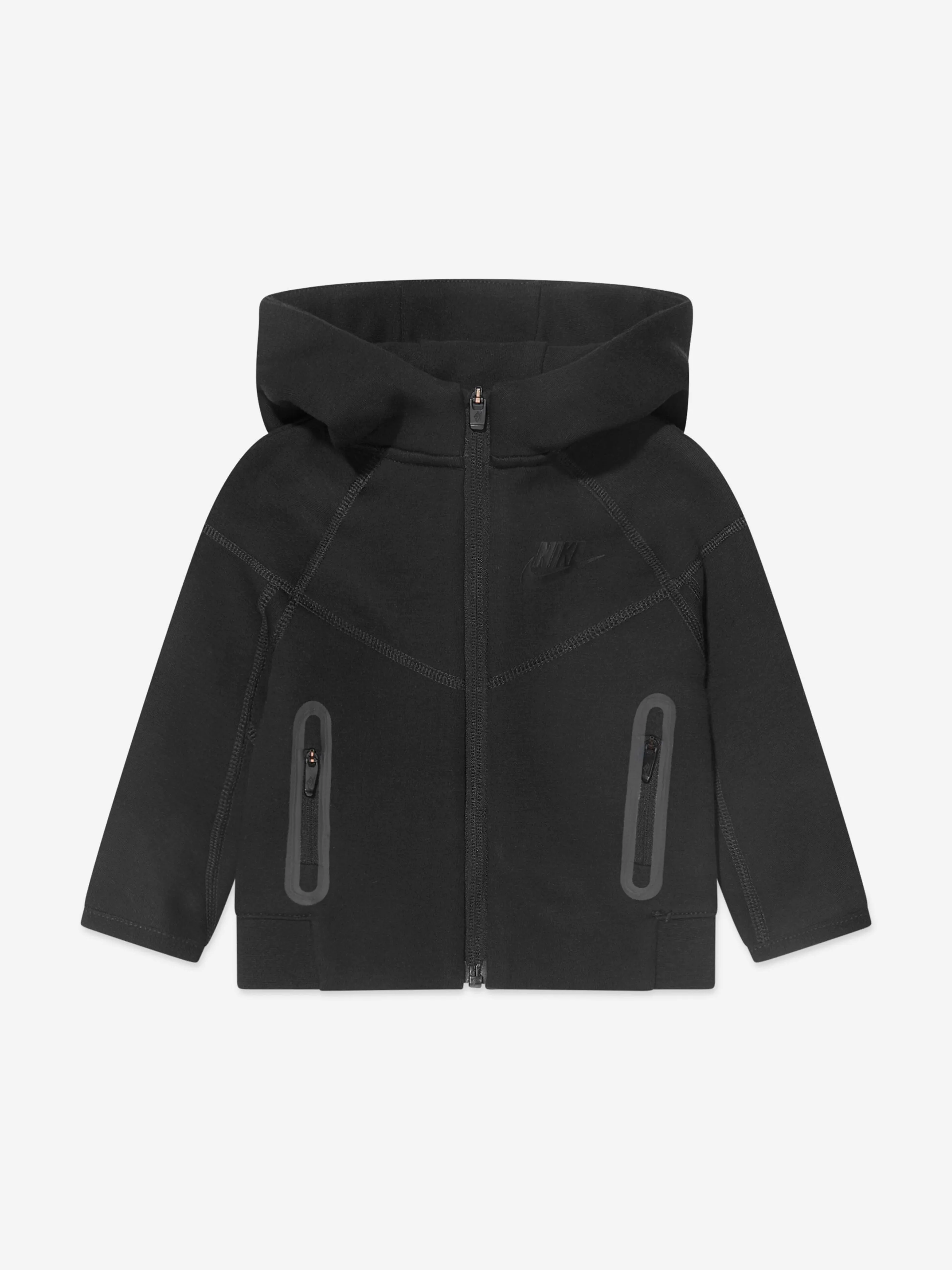 Nike Boys Tech Fleece Hooded Tracksuit in Black