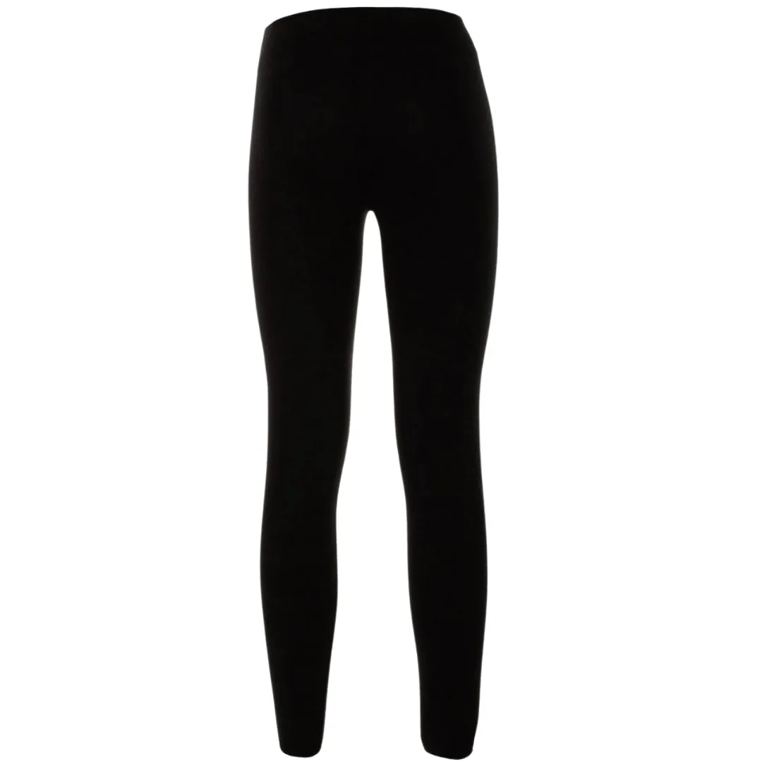 Nike Small Swoosh Logo Plain Black Leggings