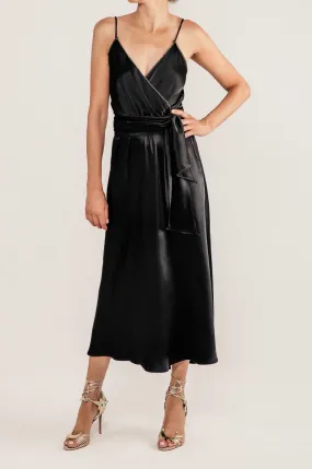 Ojas Wrap  Dress - Black