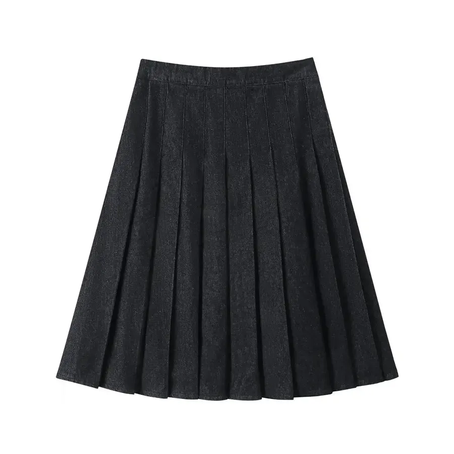 Pleated Over Knee Lady skirts