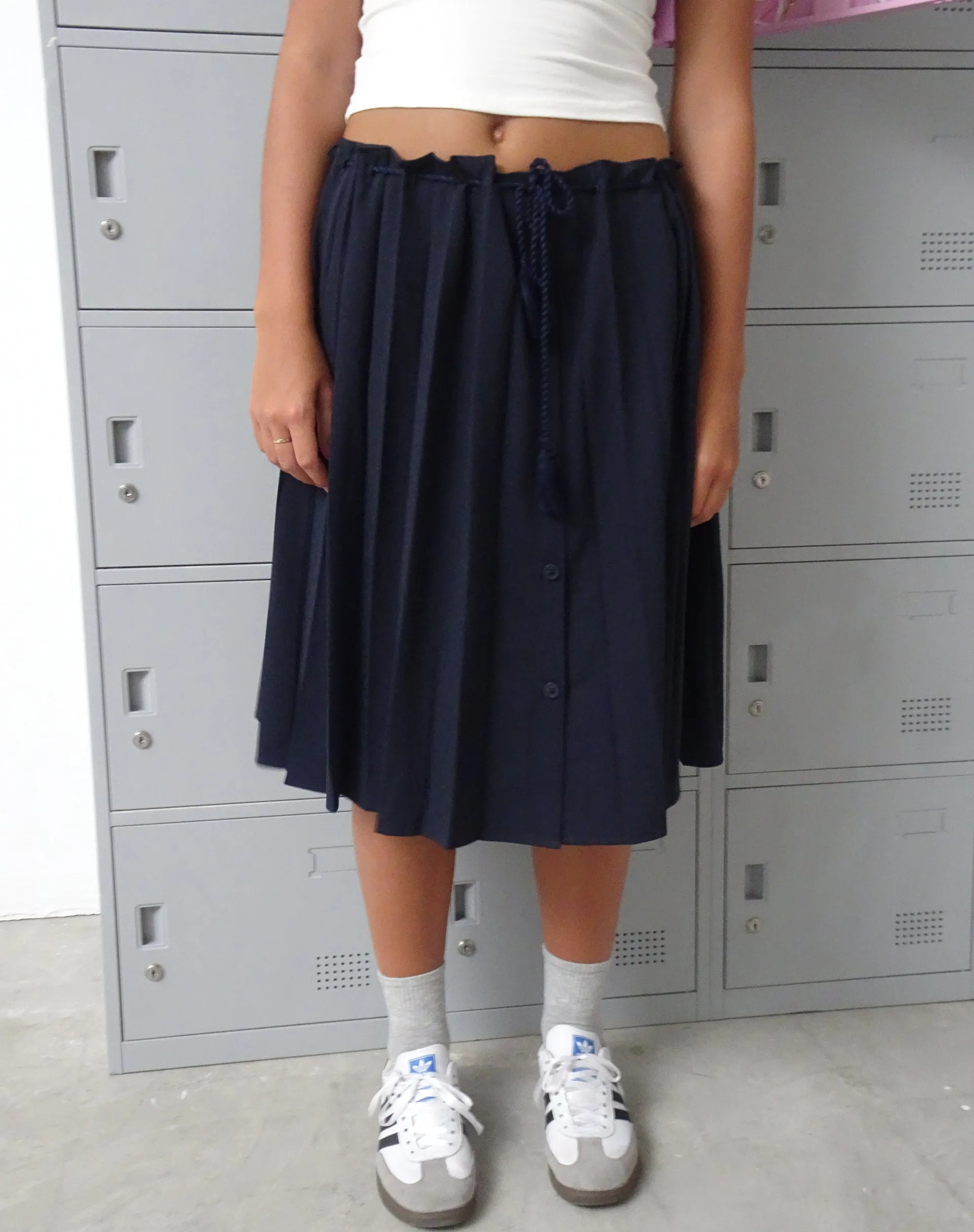 Priha Midi Skirt in Tailoring Navy