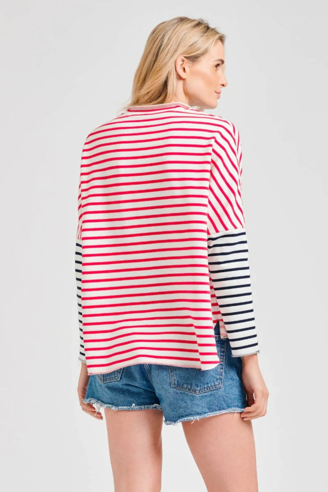 RAW STRIPE SWEAT - R/LSS/ST