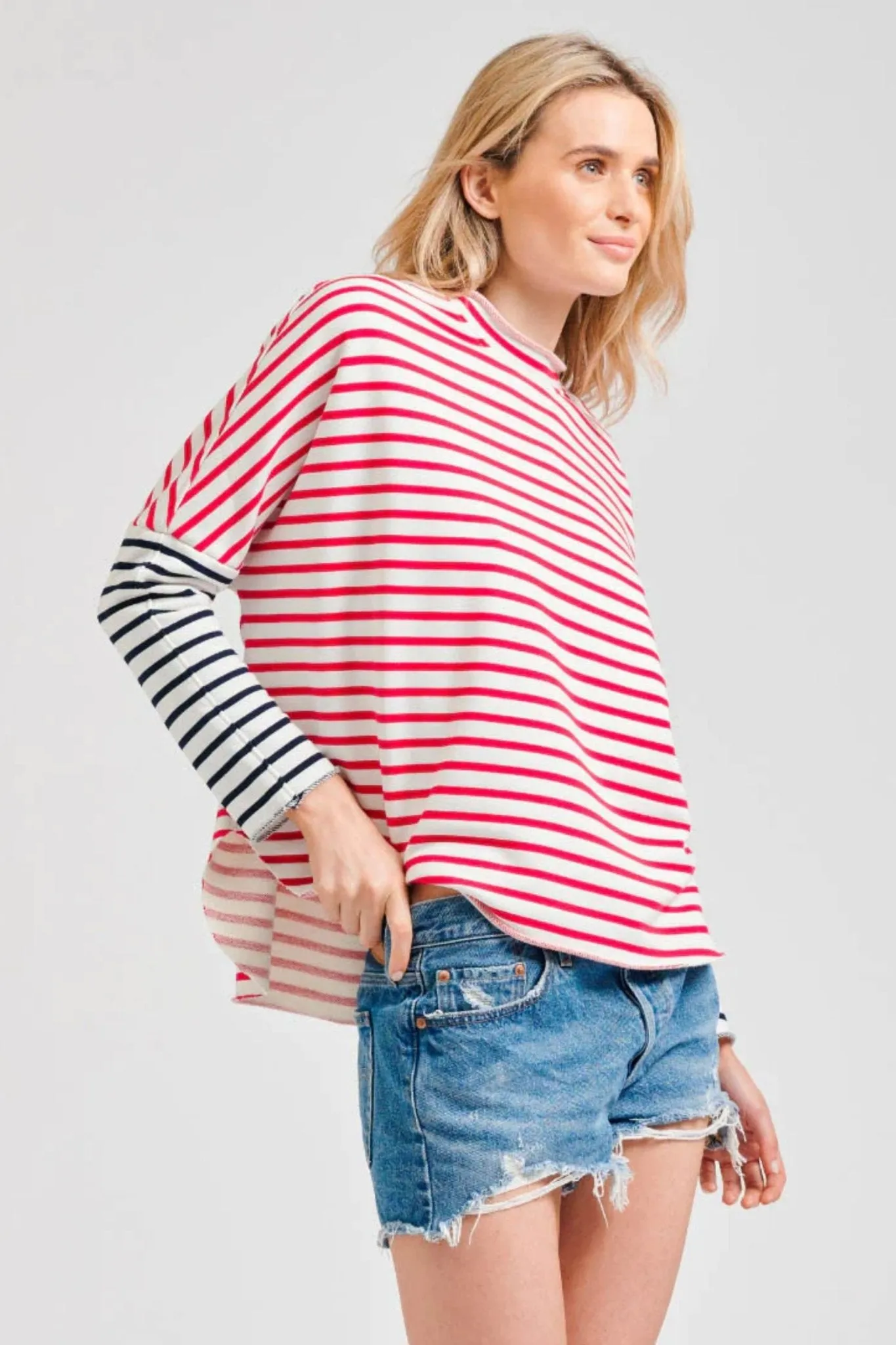 RAW STRIPE SWEAT - R/LSS/ST