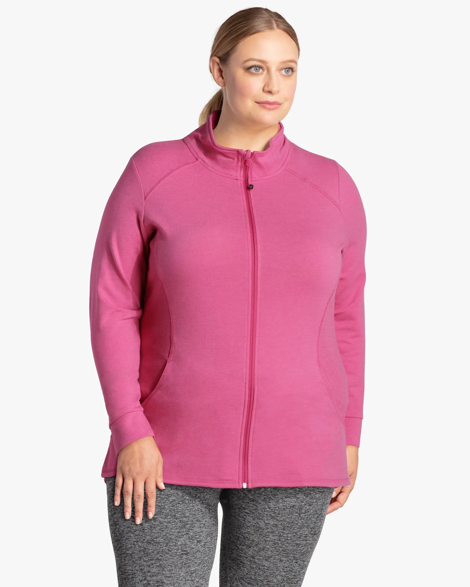 Ritter Mock Neck Jacket | Pink