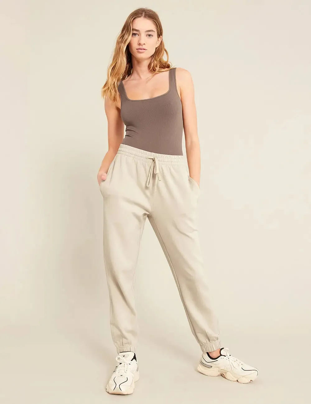 Sand Unisex Cuffed Bamboo Limited Edition Sweat Pants