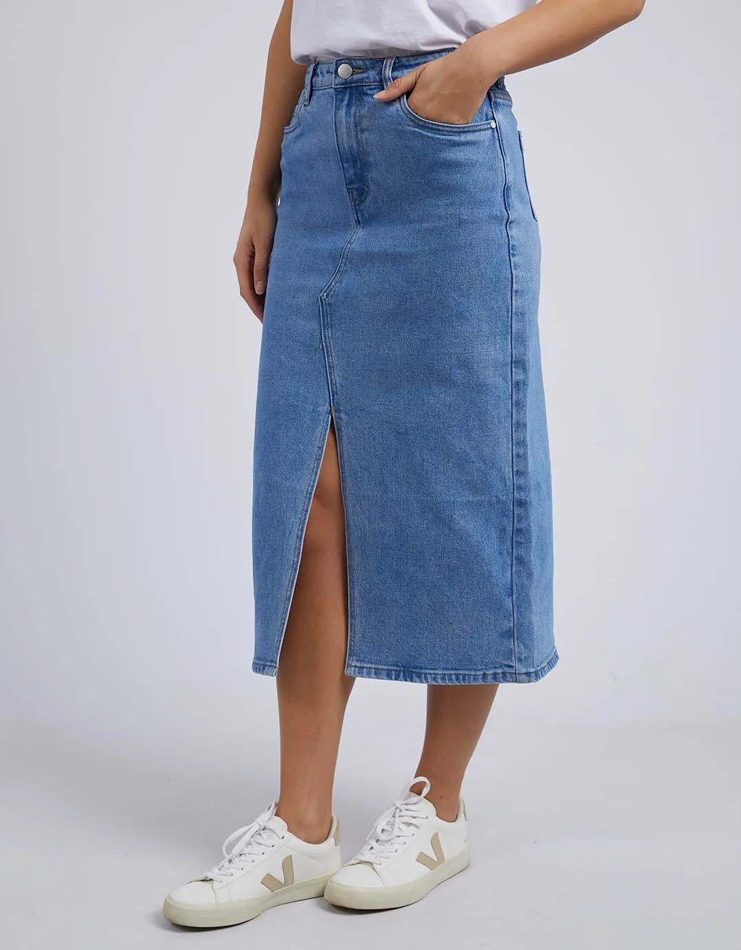 Scout Midi Skirt - Mid Blue