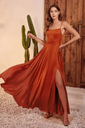 Sienna Satin A-Line Gown