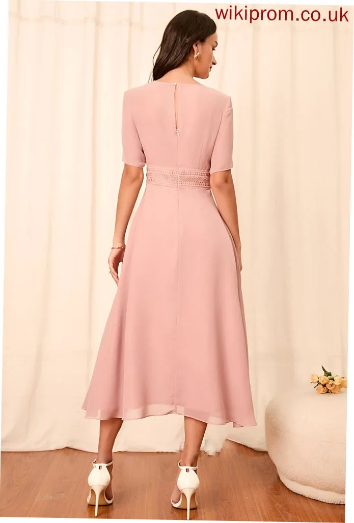 Silhouette Straps A-Line Length Fabric Sleeve Knee-Length Sleeves Cristina Sleeveless Floor Length A-Line/Princess Bridesmaid Dresses