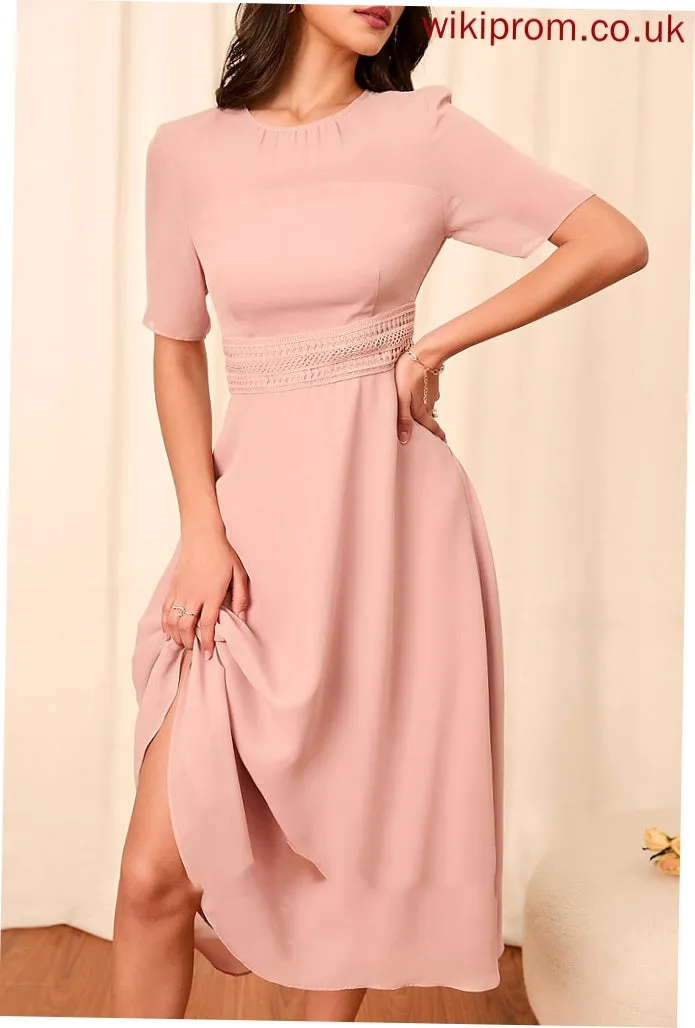 Silhouette Straps A-Line Length Fabric Sleeve Knee-Length Sleeves Cristina Sleeveless Floor Length A-Line/Princess Bridesmaid Dresses