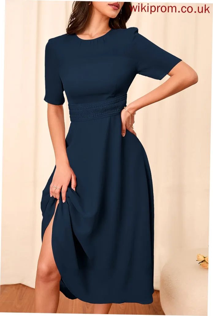 Silhouette Straps A-Line Length Fabric Sleeve Knee-Length Sleeves Cristina Sleeveless Floor Length A-Line/Princess Bridesmaid Dresses