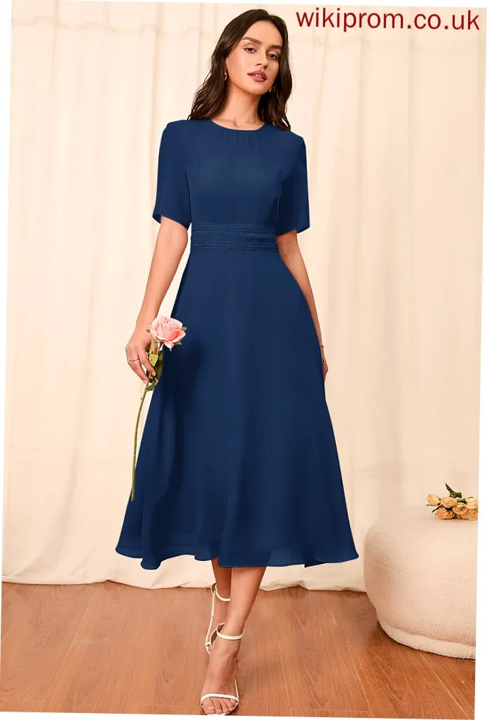 Silhouette Straps A-Line Length Fabric Sleeve Knee-Length Sleeves Cristina Sleeveless Floor Length A-Line/Princess Bridesmaid Dresses