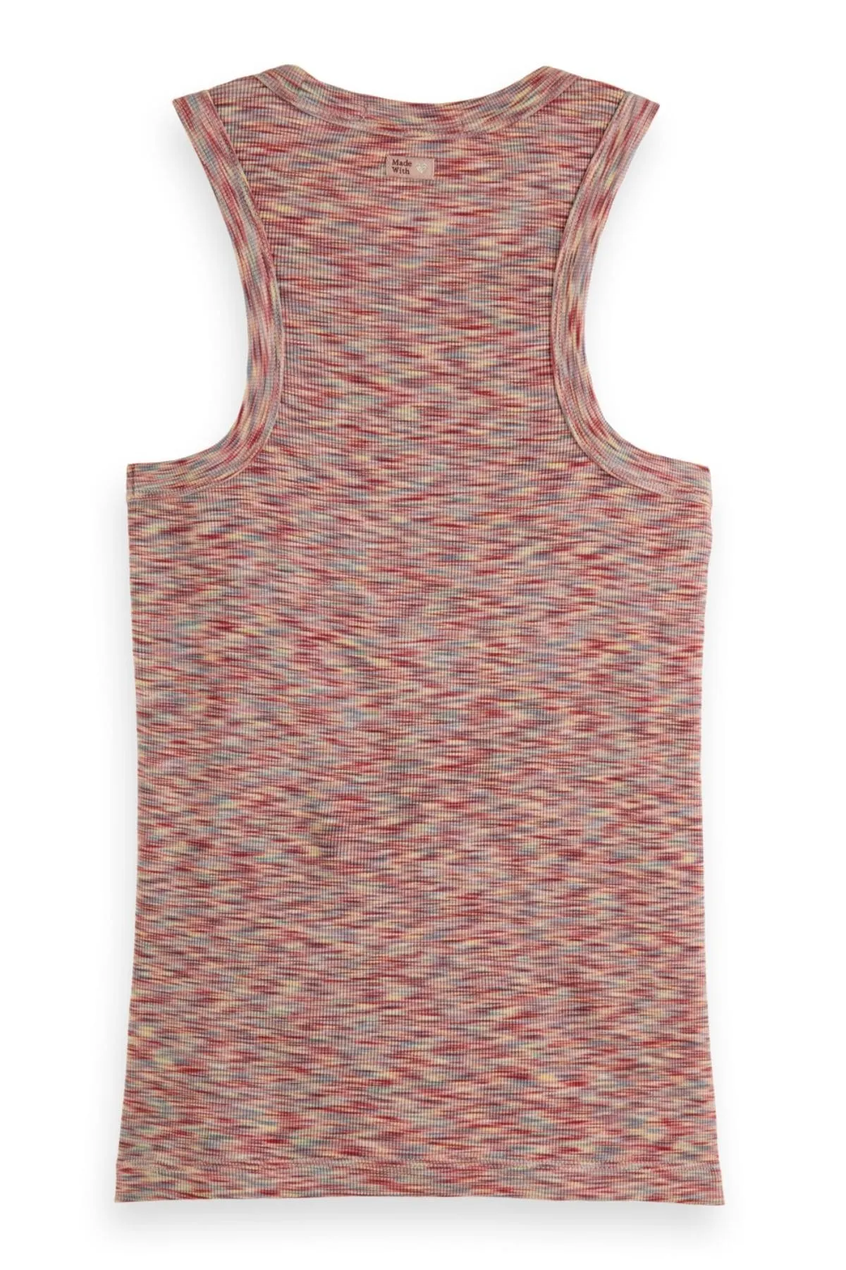 SPACE DYED RACER TANK PINK GREY