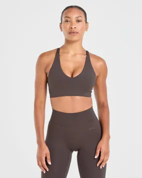 Staple Sports Bra - Coffee Brown