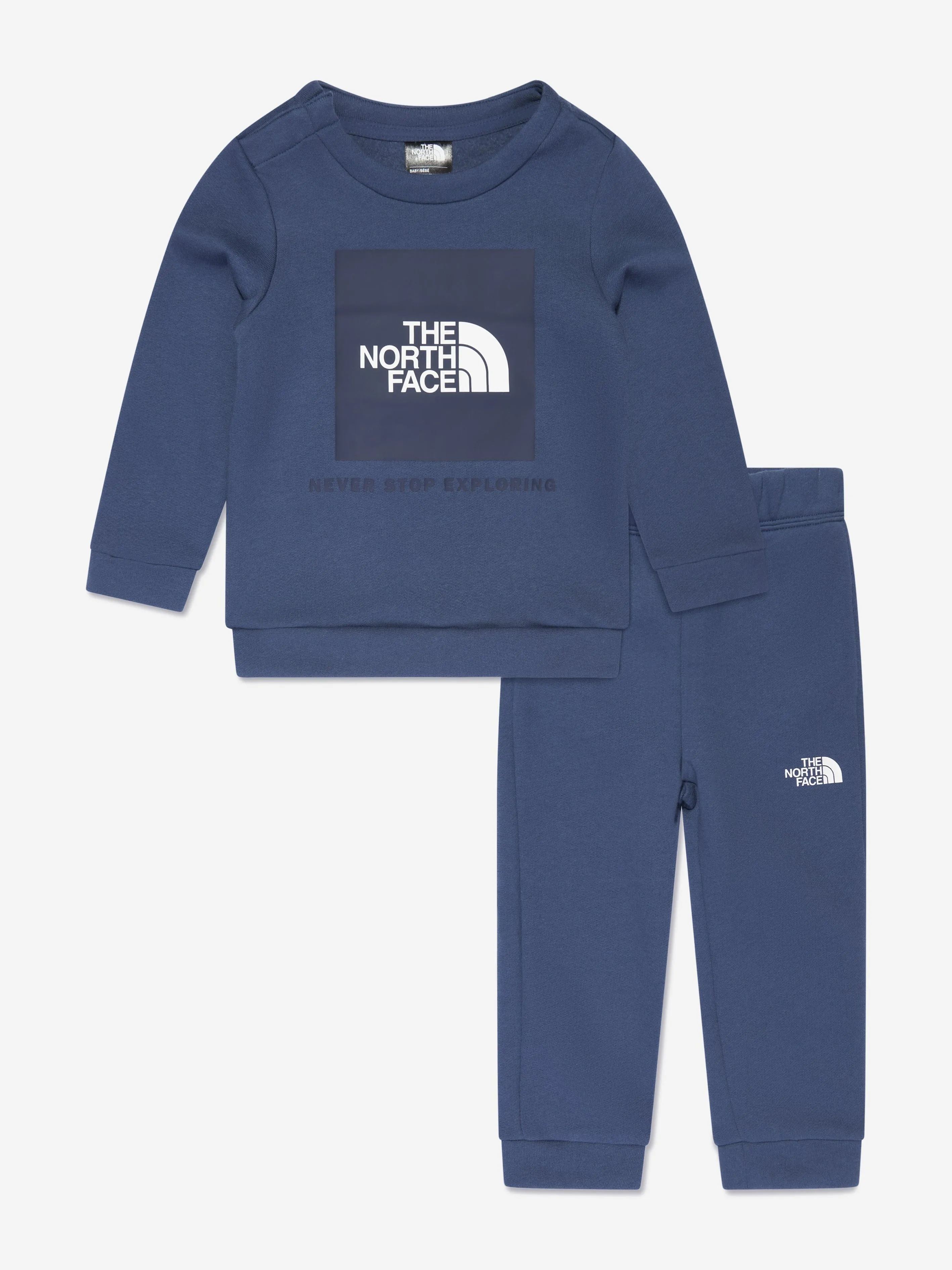 The North Face Baby Boys Cotton Fleece Tracksuit in Blue