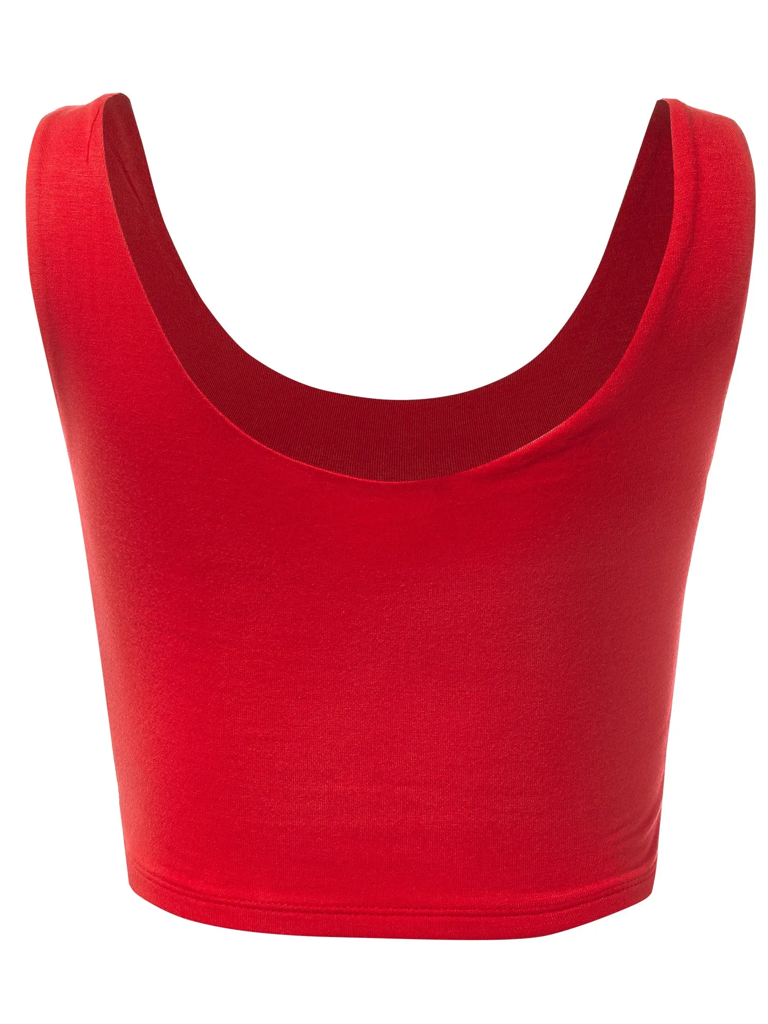 Two Ply Scoop Neck Jersey Crop Top (FWT1265)