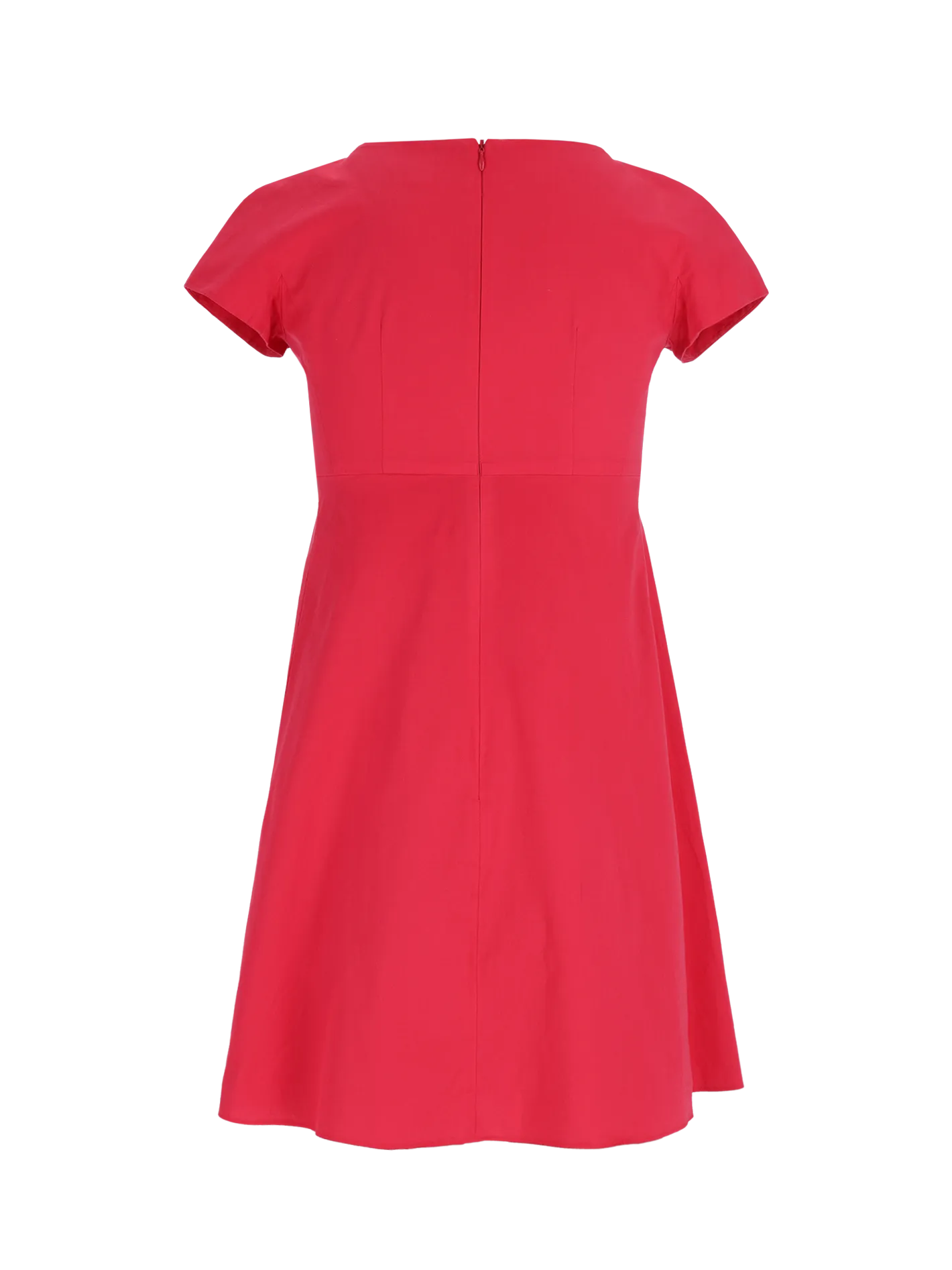 v-neck bow detail a-line dress