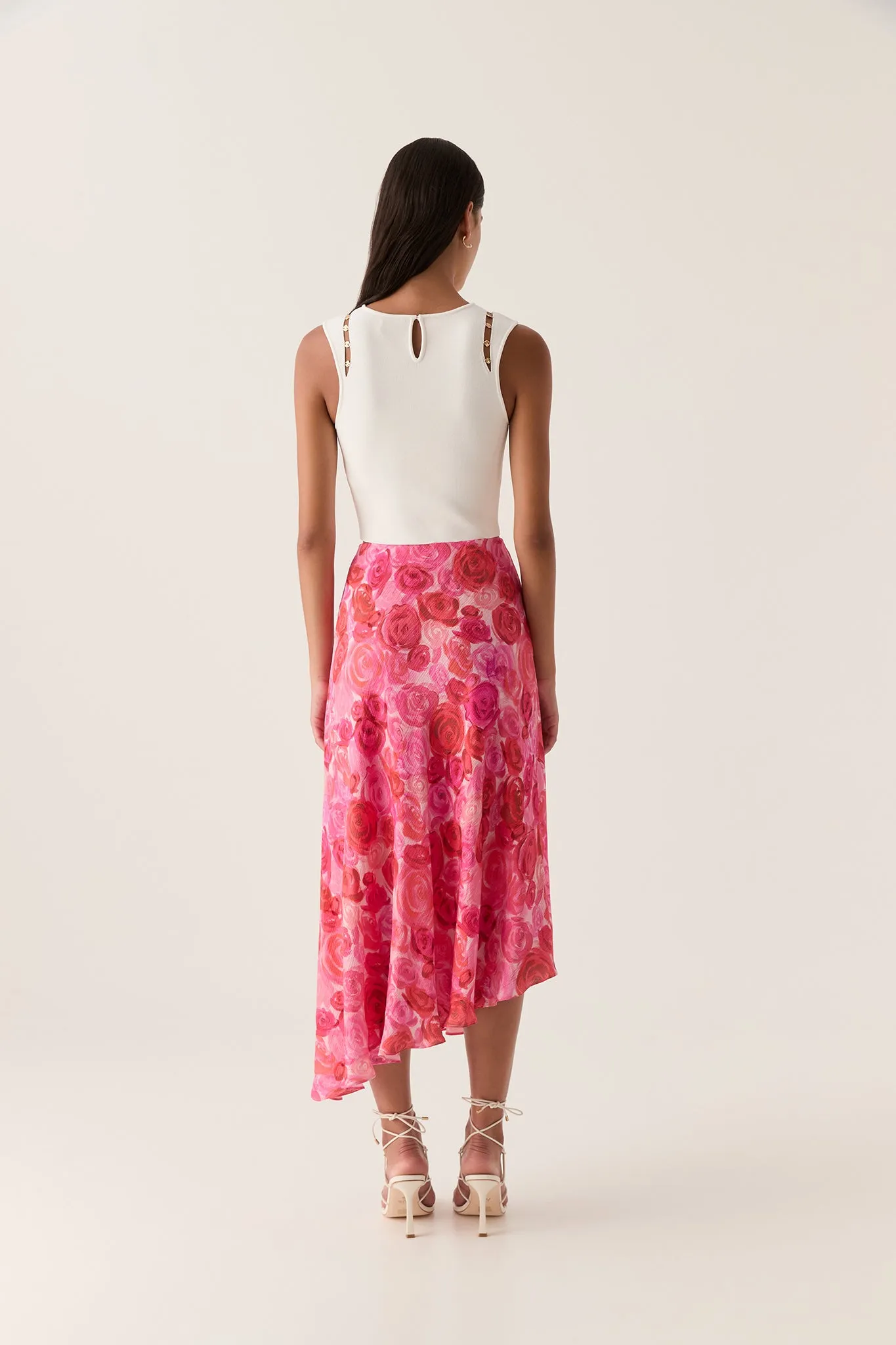 Valeria Asymmetric Midi Skirt