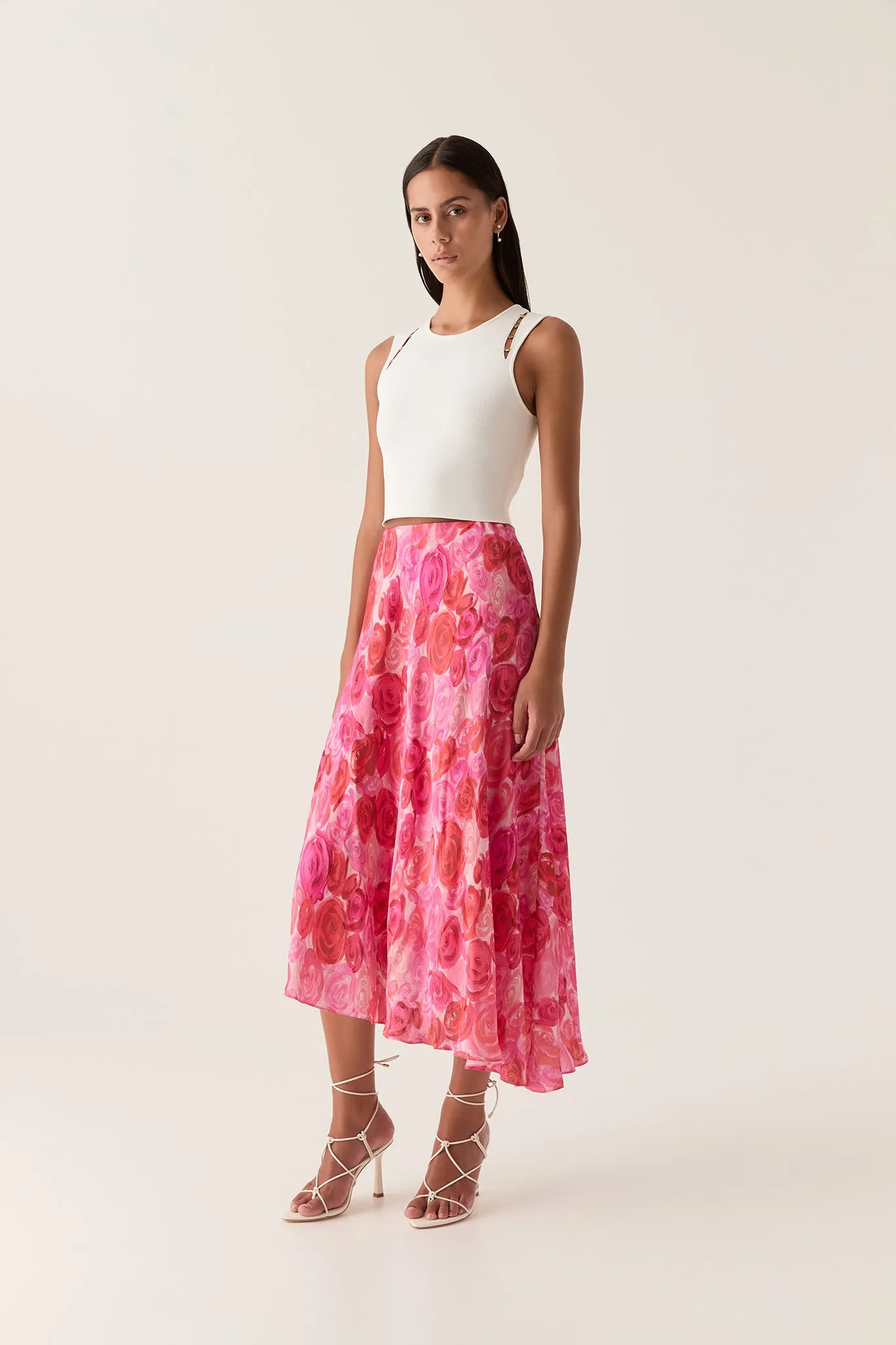 Valeria Asymmetric Midi Skirt