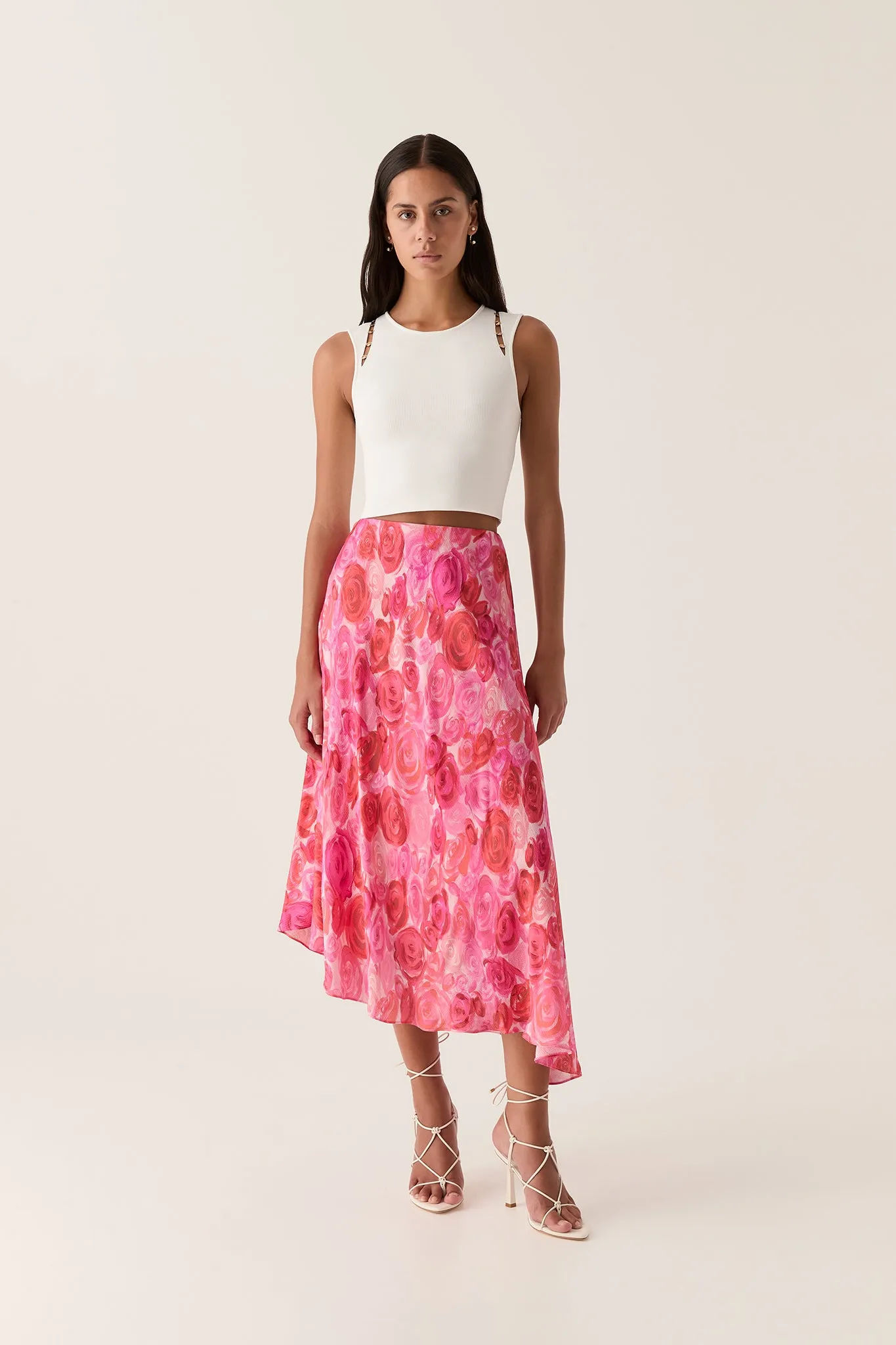 Valeria Asymmetric Midi Skirt