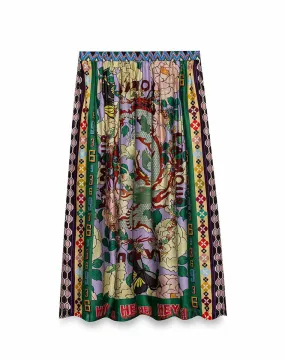 Vanessa Printed L'amour Midi Skirt