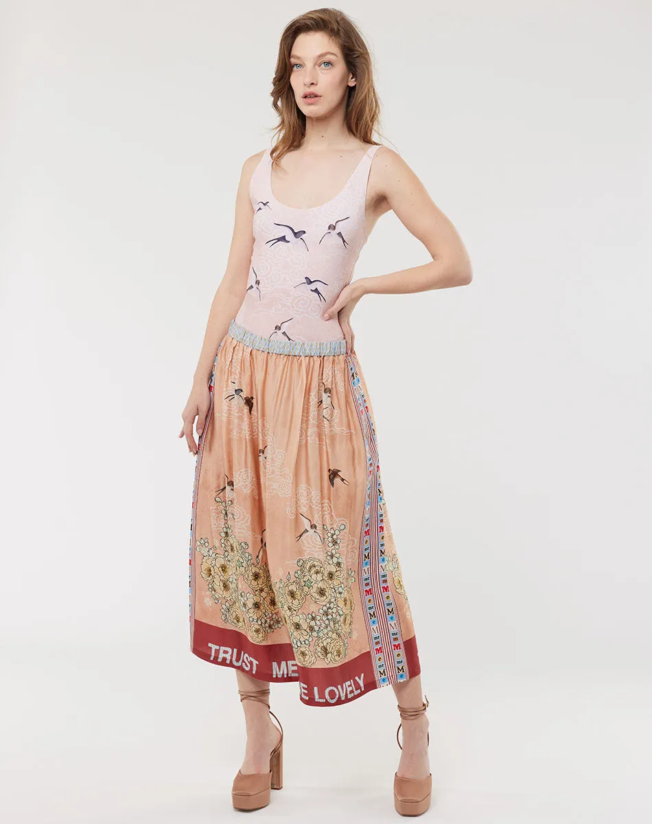 Vanessa Printed Romance Midi Skirt