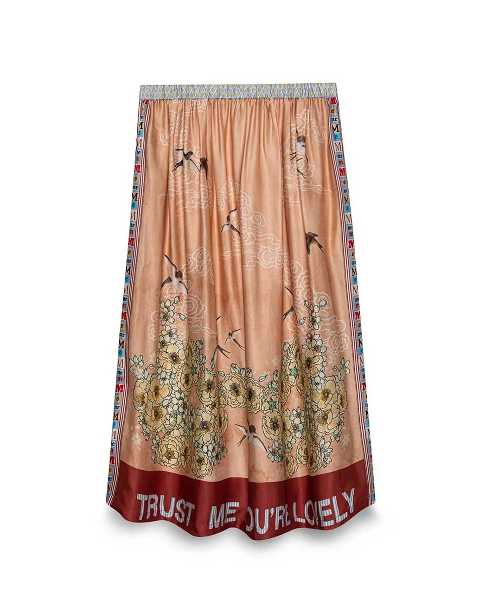 Vanessa Printed Romance Midi Skirt